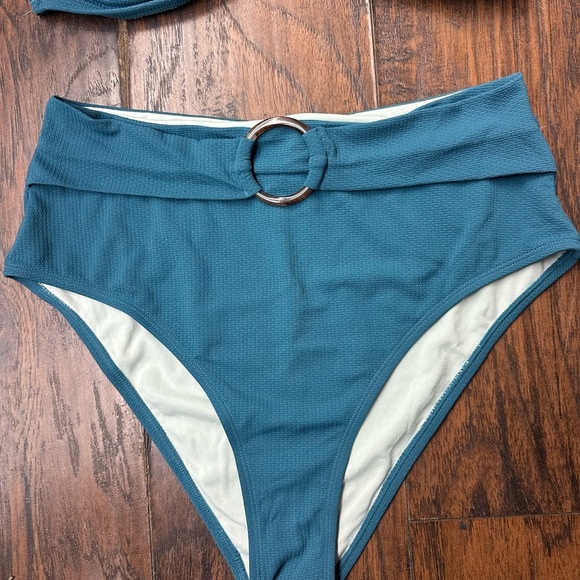 Teal High-Waisted Bikini Set <<<<218>>> - Picture 5 of 7